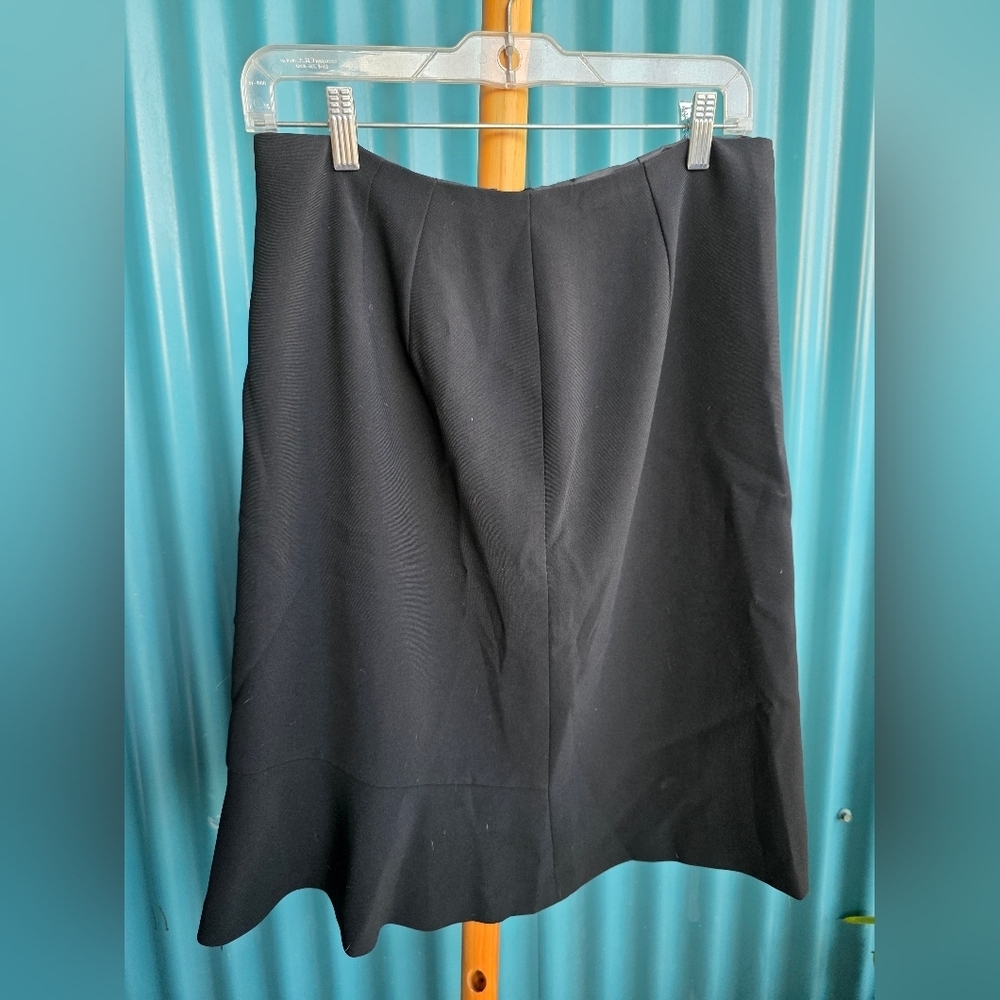 Talbots Black Midi A-Line Skirt for Work Petite 10